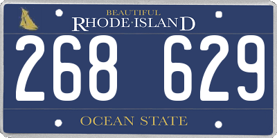RI license plate 268629