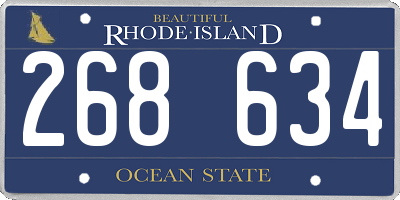 RI license plate 268634