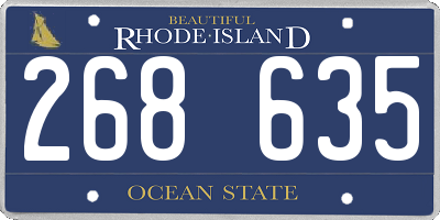 RI license plate 268635