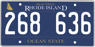 RI license plate 268636