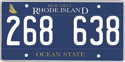 RI license plate 268638