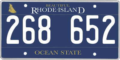 RI license plate 268652