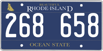 RI license plate 268658