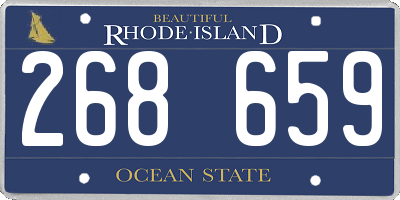 RI license plate 268659