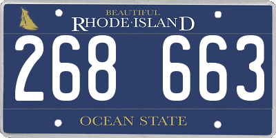 RI license plate 268663