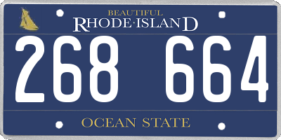 RI license plate 268664