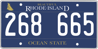 RI license plate 268665