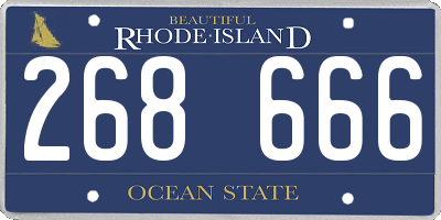 RI license plate 268666