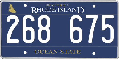 RI license plate 268675