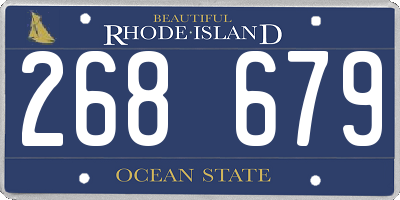 RI license plate 268679