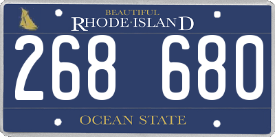 RI license plate 268680