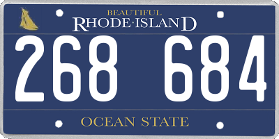 RI license plate 268684