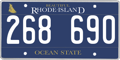 RI license plate 268690