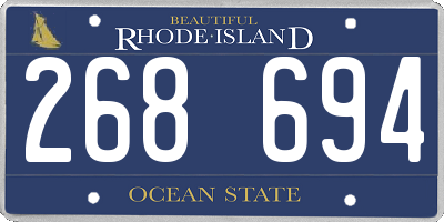 RI license plate 268694