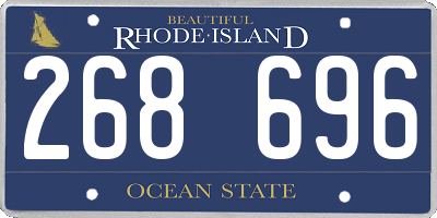 RI license plate 268696