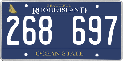 RI license plate 268697