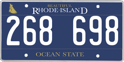 RI license plate 268698