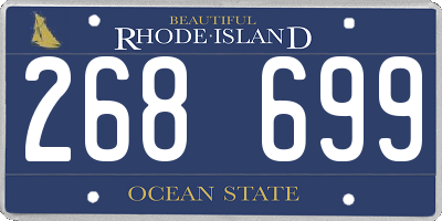 RI license plate 268699