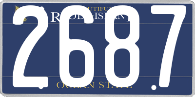 RI license plate 2687