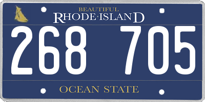 RI license plate 268705