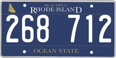 RI license plate 268712