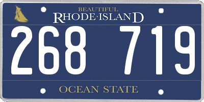 RI license plate 268719