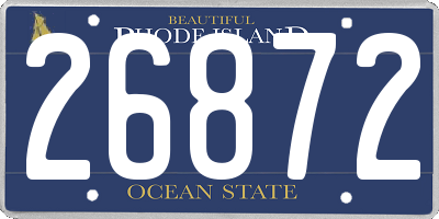 RI license plate 26872