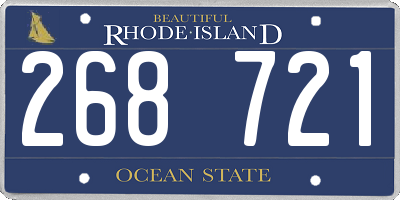 RI license plate 268721