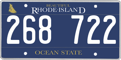 RI license plate 268722