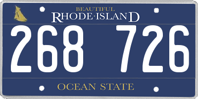 RI license plate 268726