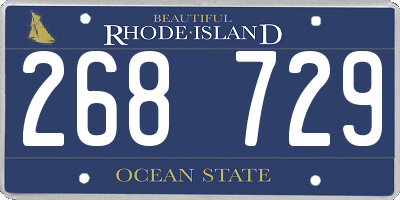 RI license plate 268729