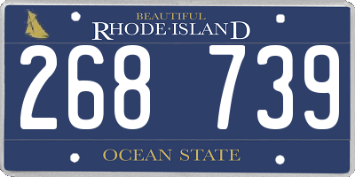 RI license plate 268739