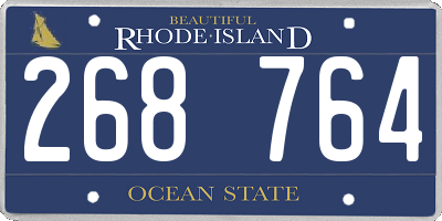RI license plate 268764