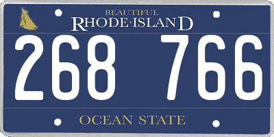 RI license plate 268766