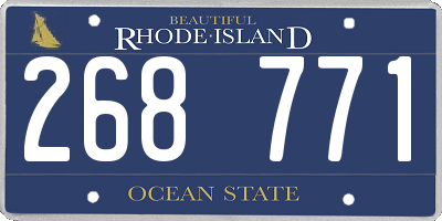 RI license plate 268771