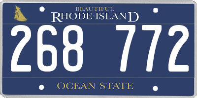 RI license plate 268772