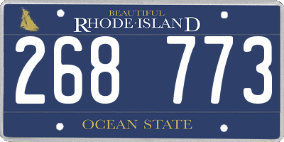 RI license plate 268773