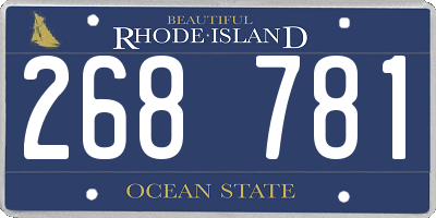 RI license plate 268781