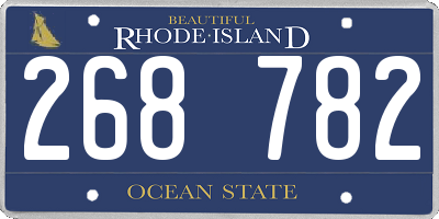 RI license plate 268782