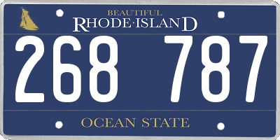 RI license plate 268787