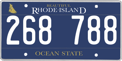 RI license plate 268788