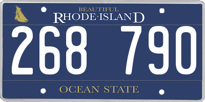 RI license plate 268790