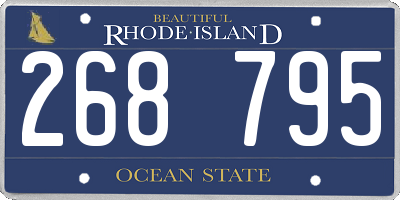 RI license plate 268795
