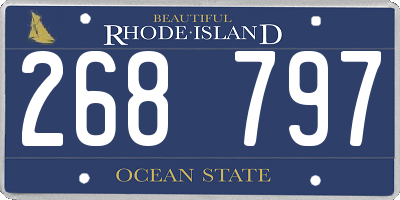 RI license plate 268797