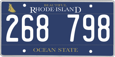 RI license plate 268798