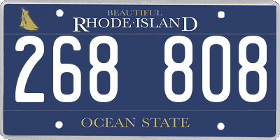RI license plate 268808