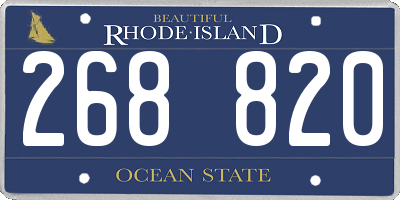 RI license plate 268820