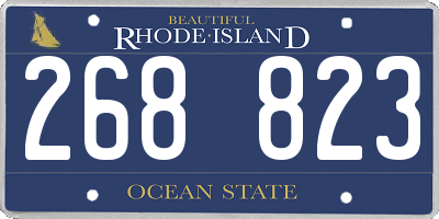 RI license plate 268823