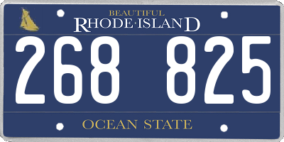 RI license plate 268825
