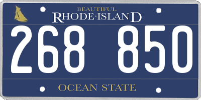 RI license plate 268850